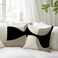 KAIOUS Black Beige Cream Decorative Throw Pillow Covers for Couch Sofa Bed Living Room Bedroom 18x18 inches Set of 2