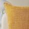 K KEVIN Kevin Textile Faux Linen Square 2 Tone Woven Throw Pillow Sham Cushion Case Covers for CarCouch Use 22inch2 Packs Honey Yellow