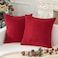 K KEVIN Kevin Textile Valentines Corduroy Decorative Throw Pillow Covers 24x24 Inch Pack of 2 Soft Boho Striped Pillow Covers Modern Farmhouse Home Decor for Sofa Living Room Couch Bed Burgundy