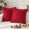 K KEVIN Kevin Textile Valentines Corduroy Decorative Throw Pillow Covers 24x24 Inch Pack of 2 Soft Boho Striped Pillow Covers Modern Farmhouse Home Decor for Sofa Living Room Couch Bed Burgundy