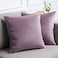 lalaLOOM Velvet Throw Pillow Covers Set of 2 20x20 Decorative Square Pillows Home Decor Soft Accent Cases Silky Machine Washable Pillowcases for Sofa Couch Bedroom Living Room Plum Purple