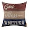 LINKWELL Square Throw Pillow Covers Decorative Cushion Case for Sofa Bedroom Car Couch 18 x 18 Inch God Bless America 4th of July Decor CC1624