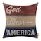 LINKWELL Square Throw Pillow Covers Decorative Cushion Case for Sofa Bedroom Car Couch 18 x 18 Inch God Bless America 4th of July Decor CC1624