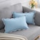 Mayler Yee Scalloped Pillow Covers Set of 2 for Living Room Spring Decorative Sofa Couch Lumbar Pillows Boho Sytle Decorative Home Aesthetic Funky Preppy Pillow Cases Blue 12x20 Inch