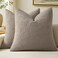 MIULEE 20x20 Inch Decorative Pillow Covers for Couch Bed Set of 2 Textured Boucle Neutral Throw Pillow Covers Light Taupe Accent Solid Pillowcases Sofa Living Room Home Decor