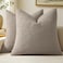MIULEE 20x20 Inch Decorative Pillow Covers for Couch Bed Set of 2 Textured Boucle Neutral Throw Pillow Covers Light Taupe Accent Solid Pillowcases Sofa Living Room Home Decor