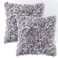 MIULEE 3D Rose Flower Pillow Covers Pack of 2 Decorative Spring Floral Romantic Stereo Chiffon Aesthetic Solid Pillowcase for Girl Bedroom Living Room Decor 16x16 Inch Grey