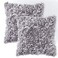 MIULEE 3D Rose Flower Pillow Covers Pack of 2 Decorative Spring Floral Romantic Stereo Chiffon Aesthetic Solid Pillowcase for Girl Bedroom Living Room Decor 16x16 Inch Grey
