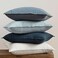 MIULEE Blue Linen Pillow Covers Pack of 4 Decorative Natural Throw Pillow Covers Soft Accent Boho Farmhouse Couch Pillowcases Modern Spring Home Coastal Decor for Living Room Bed Sofa 20x20 Inch