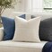 MIULEE Cream White Decorative Throw Pillow Covers 16x16 Inch for Couch Bed Sofa Pack of 2 Beige Neutral Boho Farmhouse Throw Pillows Soft Cross Corduroy Patchwork Textured Cushion Cases