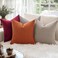 MIULEE Decorative Corduroy Pillow Covers Soft Solid Pack of 2 Cushion Cases Boho Square Throw Pillow Covers Light Brown Farmhouse Pillowcases for Couch Sofa Bed Living Room Home Decor 18 x 18 Inch