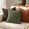 MIULEE Olive Green Decorative Throw Pillow Covers 18x18 Inch for Couch Bed Sofa Pack of 2 Boho Farmhouse Throw Pillows Soft Cross Corduroy Patchwork Textured Cushion Cases