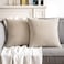 MIULEE Pack of 2 Beige Decorative Pillow Covers 22x22 Inch Soft Chenille Couch Throw Pillows Farmhouse Cushion Covers for Home Decor Sofa Bedroom Living Room