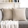 MIULEE Pack of 2 Beige Decorative Pillow Covers 22x22 Inch Soft Chenille Couch Throw Pillows Farmhouse Cushion Covers for Home Decor Sofa Bedroom Living Room