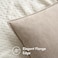 MIULEE Pack of 2 Beige Decorative Pillow Covers 24x24 Inch Soft Chenille Luxurious Couch Throw Pillows Farmhouse Cushion Covers Euro Shams with Elegant Design for Sofa Bed Living Room Spring Decor