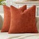 MIULEE Pack of 2 Burnt Orange Decorative Pillow Covers 18x18 Inch Soft Chenille Couch Throw Pillows Farmhouse Cushion Covers for Home Decor Sofa Bedroom Living Room