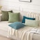 MIULEE Pack of 2 Corduroy Decorative Throw Pillow Covers 20x20 Inch Soft Boho Striped Pillow Covers Modern Farmhouse Home Decor for Summer Coastal Sofa Living Room Couch Bed Coastal Blue