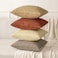 MIULEE Pack of 2 Dark Rust Corduroy Decorative Pillow Covers 20x20 Inch Soft Boho Striped Throw Pillow Covers Modern Farmhouse Home Decor for Summer Sofa Living Room Couch Bed