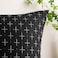 MIULEE Pack of 2 Decorative Burlap Linen Euro Sham Throw Pillow Covers for Sofa Couch Bed 24x24 Inch Modern Farmhouse Pillowcase Rustic Woven Textured Cushion Cover Black