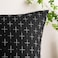 MIULEE Pack of 2 Decorative Burlap Linen Euro Sham Throw Pillow Covers for Sofa Couch Bed 24x24 Inch Modern Farmhouse Pillowcase Rustic Woven Textured Cushion Cover Black
