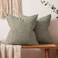 MIULEE Pack of 2 Decorative Burlap Linen Throw Pillow Covers Modern Farmhouse Pillowcase Rustic Woven Textured Cushion Cover for Sofa Couch Bed 20x20 Inch Khaki