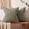 MIULEE Pack of 2 Decorative Burlap Linen Throw Pillow Covers Modern Farmhouse Pillowcase Rustic Woven Textured Cushion Cover for Sofa Couch Bed 20x20 Inch Khaki