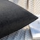 MIULEE Pack of 2 Decorative Outdoor Solid Waterproof Throw Pillow Covers Faux Linen Garden Farmhouse Cushion Cases for Halloween Tent Balcony Couch Sofa 18x18 Inch Black
