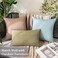 MIULEE Pack of 2 Decorative Outdoor Solid Waterproof Throw Pillow Covers Faux Linen Garden Farmhouse Cushion Cases for Patio Tent Balcony Couch Sofa 16x16 Inch Khaki