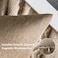 MIULEE Pack of 2 Decorative Outdoor Solid Waterproof Throw Pillow Covers Faux Linen Garden Farmhouse Cushion Cases for Patio Tent Balcony Couch Sofa 16x16 Inch Khaki