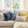 MIULEE Pack of 2 Decorative Throw Pillow Covers 20x20 Inch Soft Boho Striped Textured Corduroy Pillow Covers Modern Farmhouse Home Decor for Couch Bed Sofa Living Room Cream White