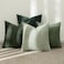 MIULEE Pack of 4 Couch Throw Pillow Covers 20x20 Inch Green Soft Decorative Chenille Pillow Covers Farmhouse Accent Cushion Covers for Boho Spring Home Decor Sofa Bedroom Living Room