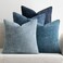 MIULEE Pack of 4 Couch Throw Pillow Covers 22x22 Inch Neutral Blue Soft Decorative Chenille Pillow Covers Farmhouse Accent Cushion Covers for Boho Western Spring Coastal Decor Sofa Bed Living Room