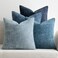 MIULEE Pack of 4 Couch Throw Pillow Covers 22x22 Inch Neutral Blue Soft Decorative Chenille Pillow Covers Farmhouse Accent Cushion Covers for Boho Western Spring Coastal Decor Sofa Bed Living Room