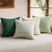 MIULEE Pack of 4 Summer Neutral Corduroy Decorative Throw Pillow Covers 18x18 Inch Farmhouse Boho Rustic Soft Striped Pillow Covers Home Decor for Sofa Living Room Couch Bed Green