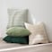 MIULEE Pack of 4 Summer Neutral Corduroy Decorative Throw Pillow Covers 18x18 Inch Farmhouse Boho Rustic Soft Striped Pillow Covers Home Decor for Sofa Living Room Couch Bed Green