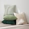 MIULEE Pack of 4 Summer Neutral Corduroy Decorative Throw Pillow Covers 18x18 Inch Farmhouse Boho Rustic Soft Striped Pillow Covers Home Decor for Sofa Living Room Couch Bed Green