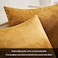 MIULEE Velvet Throw Pillow Covers 12x20 Inch Pack of 2 Dark Gold Soft Solid Lumbar Decorative Pillow Covers Modern Luxury Home Decor for Chair Couch Sofa Bedroom Livingroom