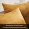 MIULEE Velvet Throw Pillow Covers 12x20 Inch Pack of 2 Dark Gold Soft Solid Lumbar Decorative Pillow Covers Modern Luxury Home Decor for Chair Couch Sofa Bedroom Livingroom