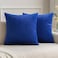 MIULEE Velvet Throw Pillow Covers 18x18 Inch Pack of 2 Royal Blue Decorative Square Cushion Cases Farmhouse Modern Home Decor for Spring Couch Sofa Bedroom Living Room