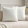 MIULEE Velvet Throw Pillow Covers 18x18 Inch Pack of 2 Pure White Soft Solid Decorative Pillow Covers Cushion Cases Modern Luxury Home Decor for Spring Couch Sofa Bedroom Livingroom