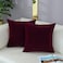 mixeoo Comfy Burgundy Red Throw Pillow Covers Decorative Lumbar Solid Rectangle Thick Velvet Super Soft Cushion Cases Home Decor for Sofa Couch Living Room Chair Set of 2 14 x 14 Inch