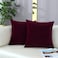 mixeoo Comfy Burgundy Red Throw Pillow Covers Decorative Lumbar Solid Rectangle Thick Velvet Super Soft Cushion Cases Home Decor for Sofa Couch Living Room Chair Set of 2 14 x 14 Inch