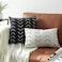 Nestinco Set of 2 White Lumbar Pillow Covers 12 x 20 inches Boho Aztec Polyester Blend Decorative Throw Pillow Covers for Sofa Couch Bed Decor