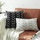 Nestinco Set of 2 White Lumbar Pillow Covers 12 x 20 inches Boho Aztec Polyester Blend Decorative Throw Pillow Covers for Sofa Couch Bed Decor