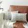 Nestinco Set of 2 White Lumbar Pillow Covers 12 x 20 inches Boho Aztec Polyester Blend Decorative Throw Pillow Covers for Sofa Couch Bed Decor