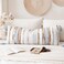 NUYECY Chenille and Cotton Long Pillow for BedStriped Textured Boho Long Lumbar Throw Pillow Cover 14x36Neutral Accent Decorative Body Pillow Case for Couch Sofa BedroomLight Blue Earth Tones