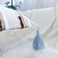 NUYECY Chenille and Cotton Long Pillow for BedStriped Textured Boho Long Lumbar Throw Pillow Cover 14x36Neutral Accent Decorative Body Pillow Case for Couch Sofa BedroomLight Blue Earth Tones
