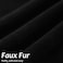 Pallene Faux Fur Plush Throw Pillow Covers 18x18 Set of 2 Luxury Soft Fluffy Cozy Decorative Pillow Covers for Sofa Couch Living Room Black