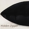 Pallene Faux Fur Plush Throw Pillow Covers 18x18 Set of 2 Luxury Soft Fluffy Cozy Decorative Pillow Covers for Sofa Couch Living Room Black