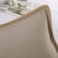 Phantoscope Farmhouse Solid Throw Decorative Pillow Cover Burlap Linen Trimmed Tailored Edges Outdoor Pillow Beige 12 x 20 inches 30 x 50 cm
